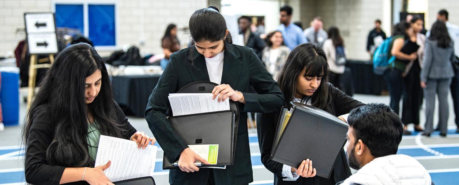 Students at career expo